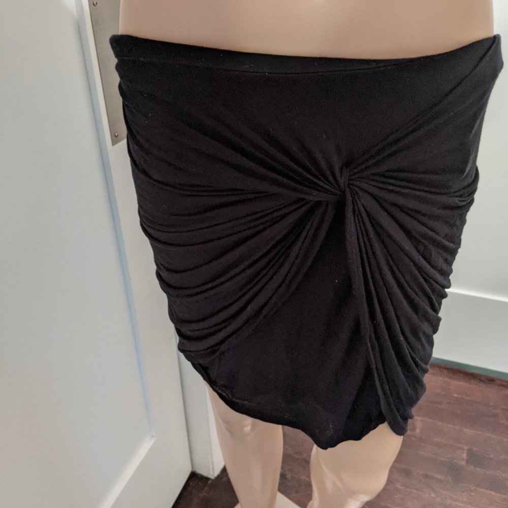 Helmut Lang Twist Slack Jersey Mini-Skirt